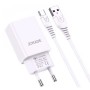 Jokade Charger Liangzi Series 2*USB-A with Cable USB-A to Type-C 1m, White