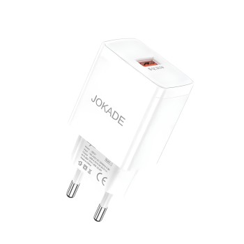 Jokade Wall Charger 1*USB-A, 3A, 22.5, JB097, White