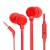 JBL Earphones 3.5mm with Mic Tune 110, Red
