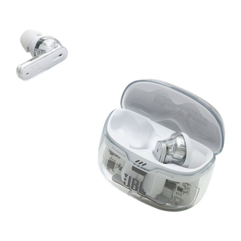 JBL Earphones TWS Tune Beam Ghost Edition, White