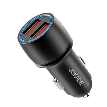 Jokade Car Charger 2*USB-A QC3.0 JH001, Black