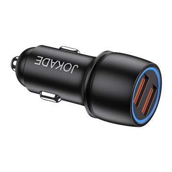 Jokade Car Charger 2*USB-A QC3.0 JH001, Black