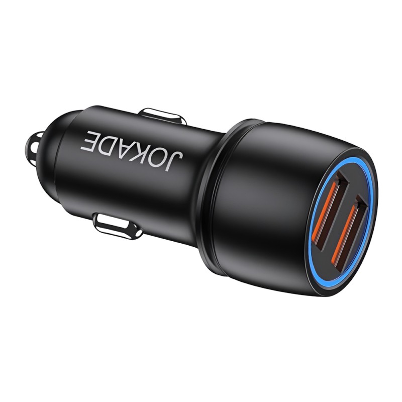 Jokade Car Charger 2*USB-A QC3.0 JH001, Black