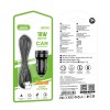 Jokade Car Charger 1*USB-A with Cable USB-A to Type-C 18W JH040, Black