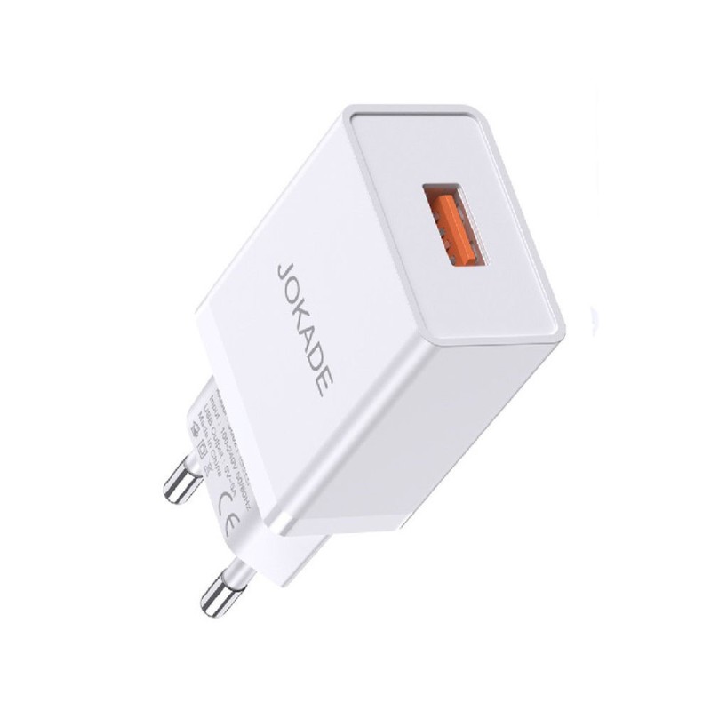 Jokade Wall Charger with Cable USB to Lightning Single Port 5A JB022, White