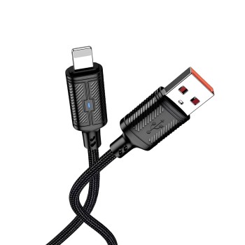 Jokade Cable USB to Lightning 3A 1,2m Intelligent Power-off JA049, Black