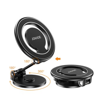 Jokade Car Holder Ring Magnetic Center Console JE039, Black