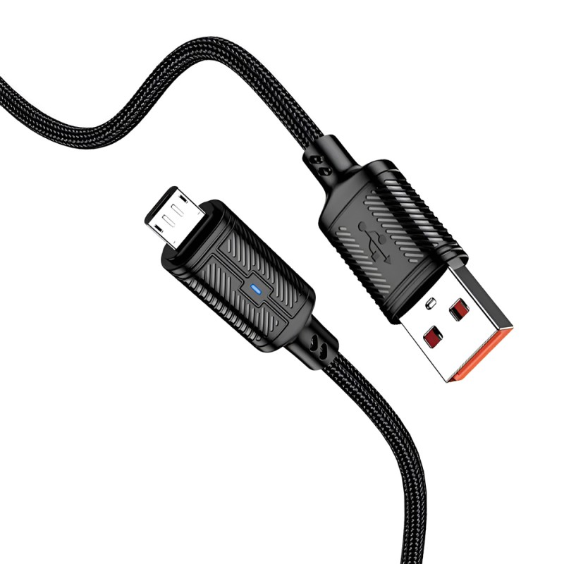 Jokade Cable USB to Micro-USB 3A 1.2m Intelligent Power-off JA049, Black