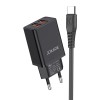 Jokade Wall Charger with Cable USB to Type-C Dual Port 5A Yiyue, Black