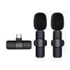 K9 Mini 14 2.4GHz Wireless Microphone Type-C Connector with Adapter , Black