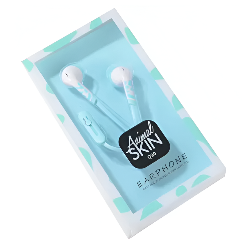 Keeka Earphones 3.5mm Q30, Blue