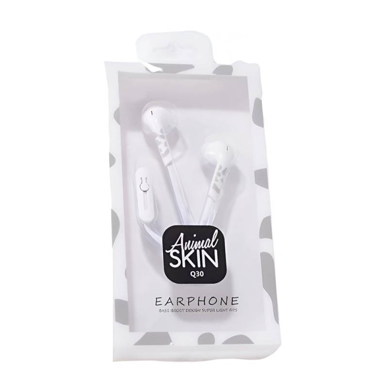 Keeka Earphones 3.5mm Q30, Silver