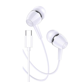 Ksiga Earphones Type-C with Mic Jiaxuan KSC-1296, White