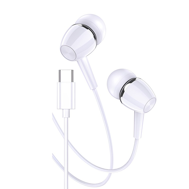 Ksiga Earphones Type-C with Mic Jiaxuan KSC-1296, White