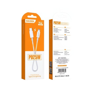 Ksiga Cable Type-C to Lightning Premium 25W 0.25m, White