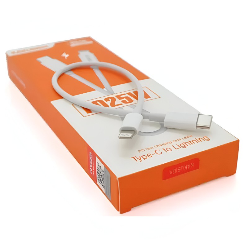 Ksiga Cable Type-C to Lightning Premium 25W 0.25m, White