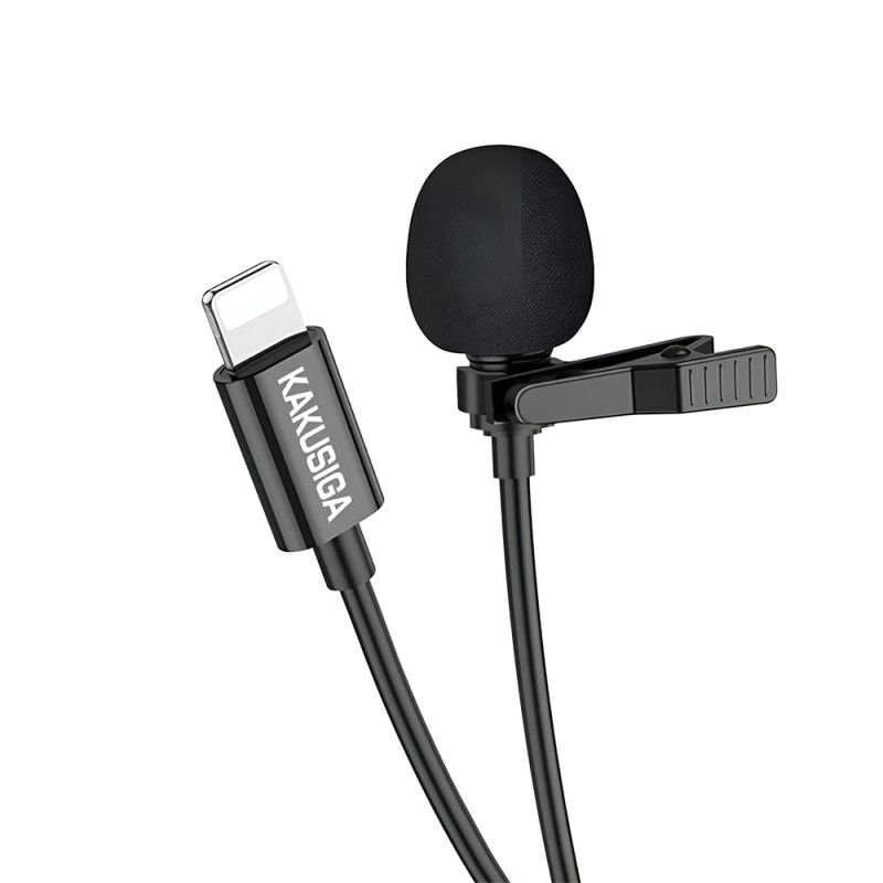 Ksiga Wired Lavalier KSC-764 Lightning 2M, Black