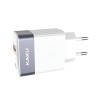 Ksiga Wall Charger with Cable USB to Micro-USB 18W KSC-369 Baize, White