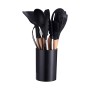 Kitchen Utensils 12 Pcs Set (Small Size), Black