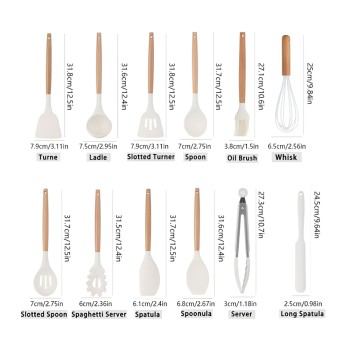 Kitchen Utensils 44 Pcs Set, White