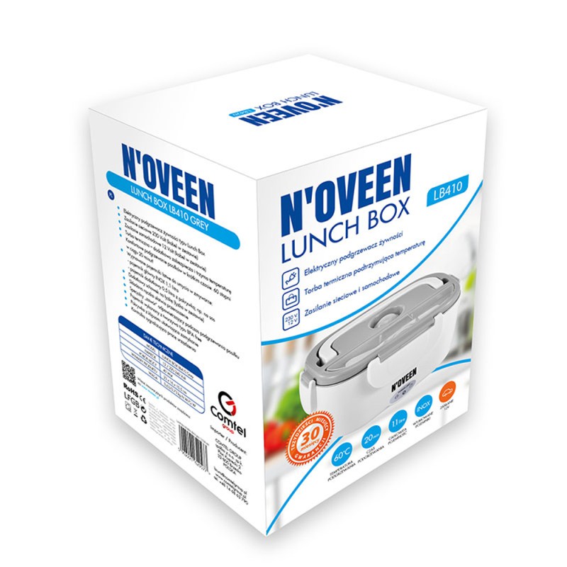 NOVEEN Lunch Box LB410  12/220-240 Volt,23x16x10,5 cm,INOX interior,Power 40 W Grey