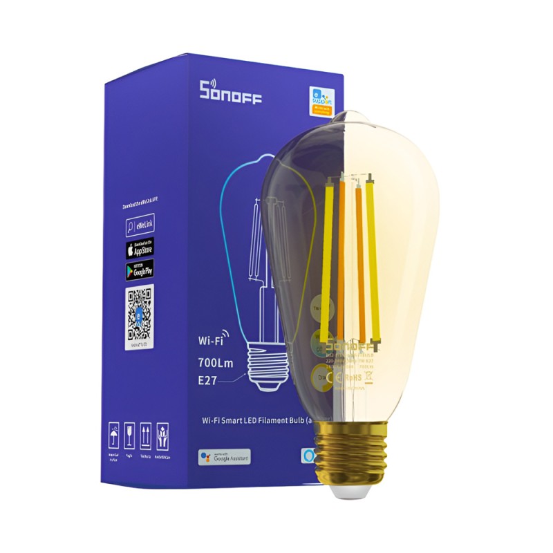 Sonoff Smart LED Filament Bulb (Amber) Wi-Fi E27 7W 700Lm (B02-F-ST64)