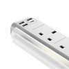 Yesido Power Socket 2M, 4 Ports, USB-C Max 15W,USB-A Max 12W, USB-C +USB-A = Max 15W MC20, White