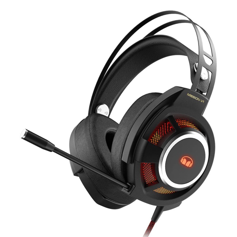 Monster Gaming Headset USB RGB Mission V1, Black