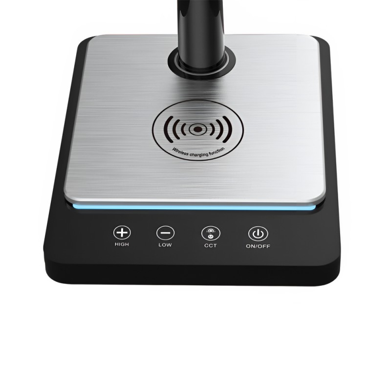 Maxcom Led Lamp ML3100 with 10W Inductive Charger Black