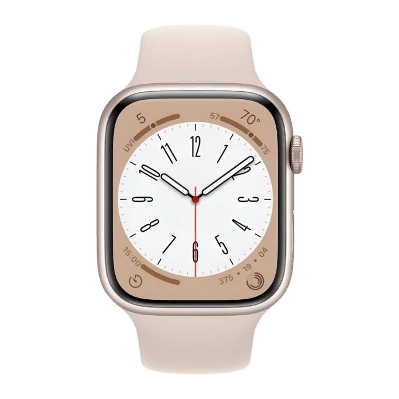 Apple Watch Series 8 GPS 45mm, Starlight Aluminium Starlight Sport Band