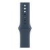 Apple Watch Series SE 2 44 mm, Aluminium with Sport band M/L Storm Blue, Silver