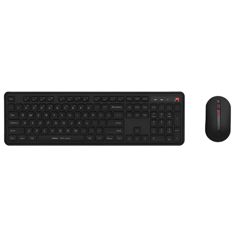 MIIIW Wireless Silent Combo Keyboard and Mouse Gen3, ENG Layout, Black