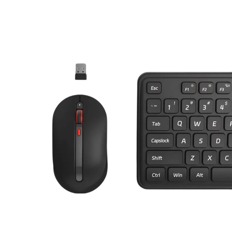 MIIIW Wireless Silent Combo Keyboard and Mouse Gen3, ENG Layout, Black