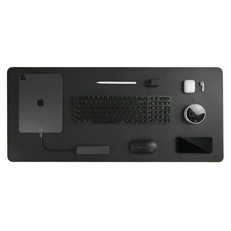 MIIIW Mouse Pad Monochrome leather Size XL (900 x 400 x 2 mm), Black