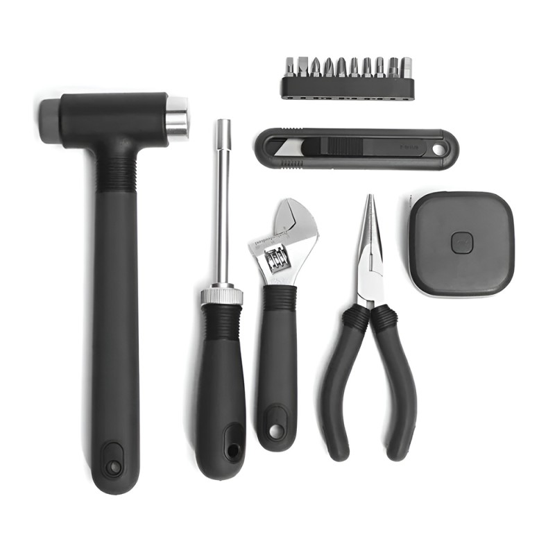 MIIIW Portable Home Tool Kit 6+2, Black