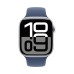 Apple Watch Series 10 GPS 46mm, Silver Aluminium Case with Sport Band M/L - Denim