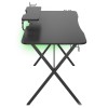 Genesis Desk Gaming Holm 300, RGB (Organizer, Wireless Charger, Multiple holder (Headphone, Cup, Gamepad), USB Hub, Remote Controller, 120x60x75cm)