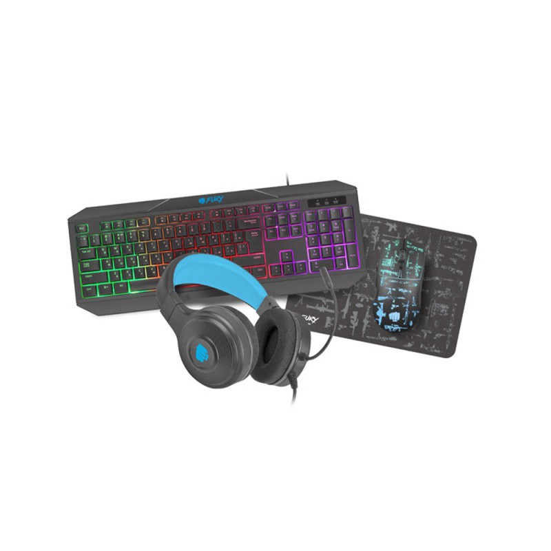 Fury Combo Thunderstreak 3.0 Keyboard+Mouse+Headphones+Mouse Pad+ RU Layout