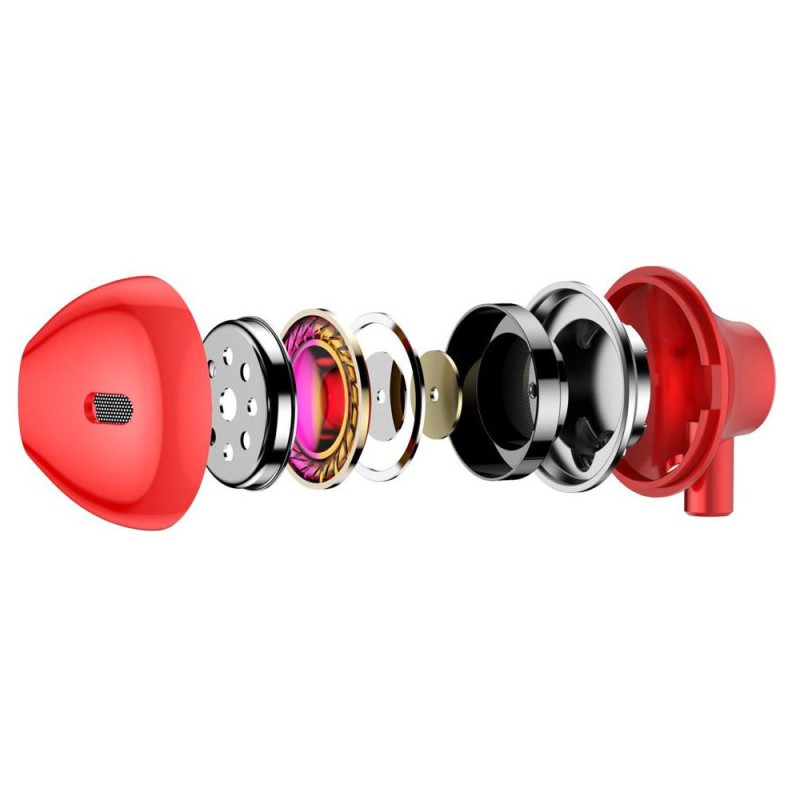 Baseus Half In-Ear Earphones Encok 3.5mm with Mic H06, Red