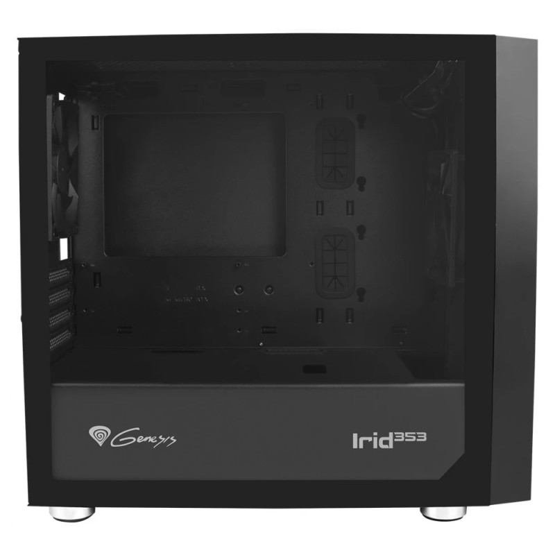 Genesis Case Irid 353 ARGB MATX Mini Tower Window, Black
