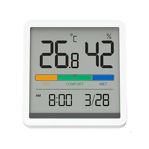 MIIIW Comfort Temperature and humidity clock, White
