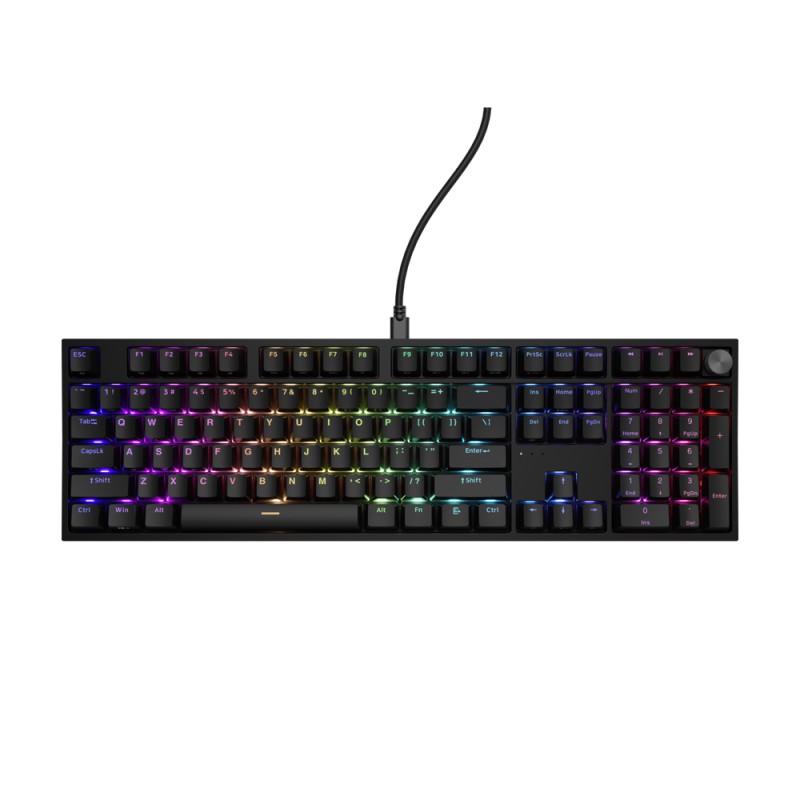 Genesis Mechanical Keyboard Thor 404 US Layout RGB Backlight Mechanical Black Gateron Yellow Pro
