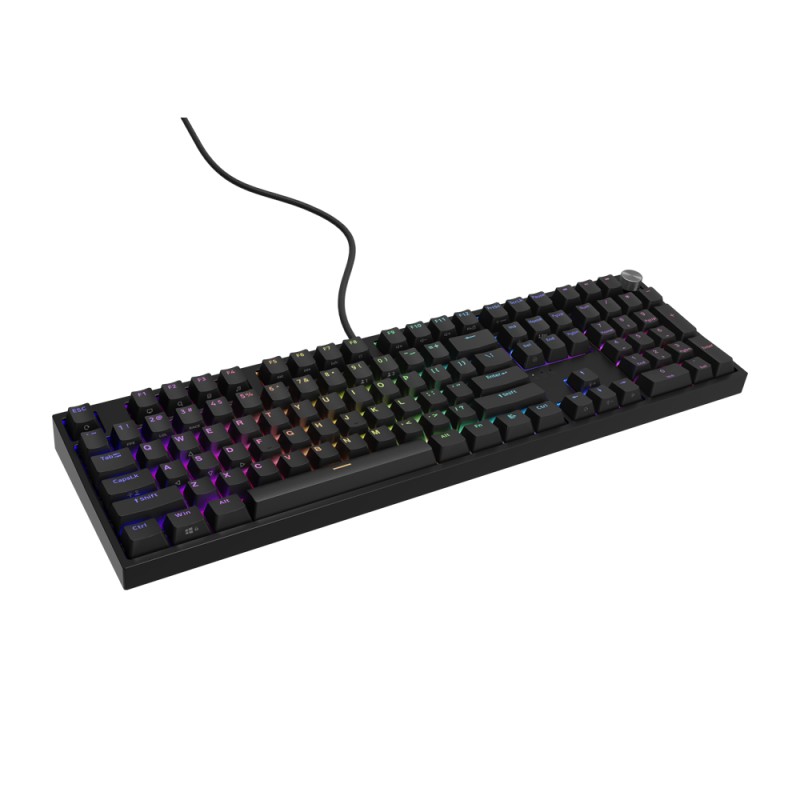 Genesis Mechanical Keyboard Thor 404 US Layout RGB Backlight Mechanical Black Oetemu Peach Silent