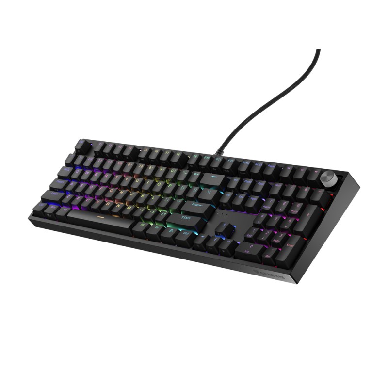 Genesis Mechanical Keyboard Thor 404 US Layout RGB Backlight Mechanical Black Oetemu Peach Silent
