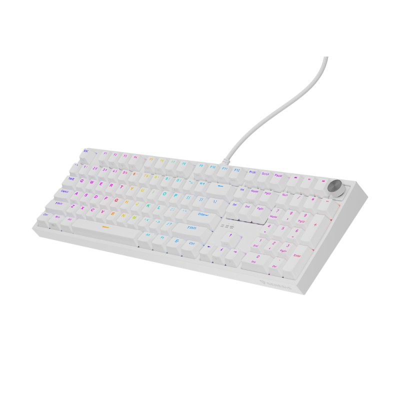 Genesis Mechanical Keyboard Thor 404 US Layout RGB Backlight Mechanical White Gateron Yellow Pro