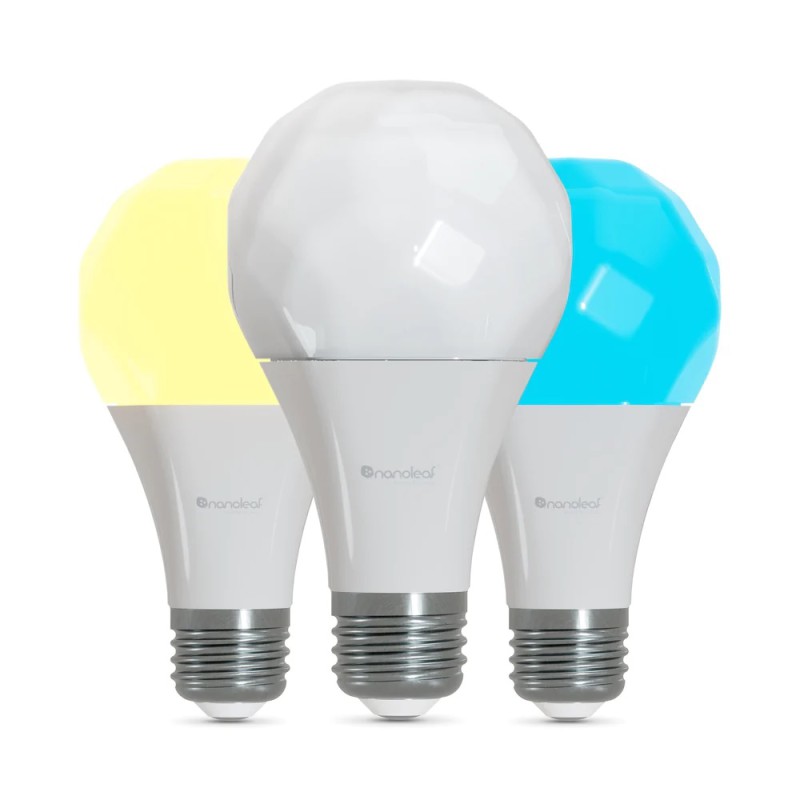 Nanoleaf Essentials Smart A19 Bulb, E27 3 Pack