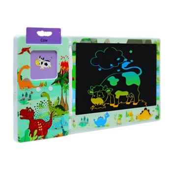 Newlight LCD writing tablet 8.5”with Talking Flash Card, Educational Toy, Green