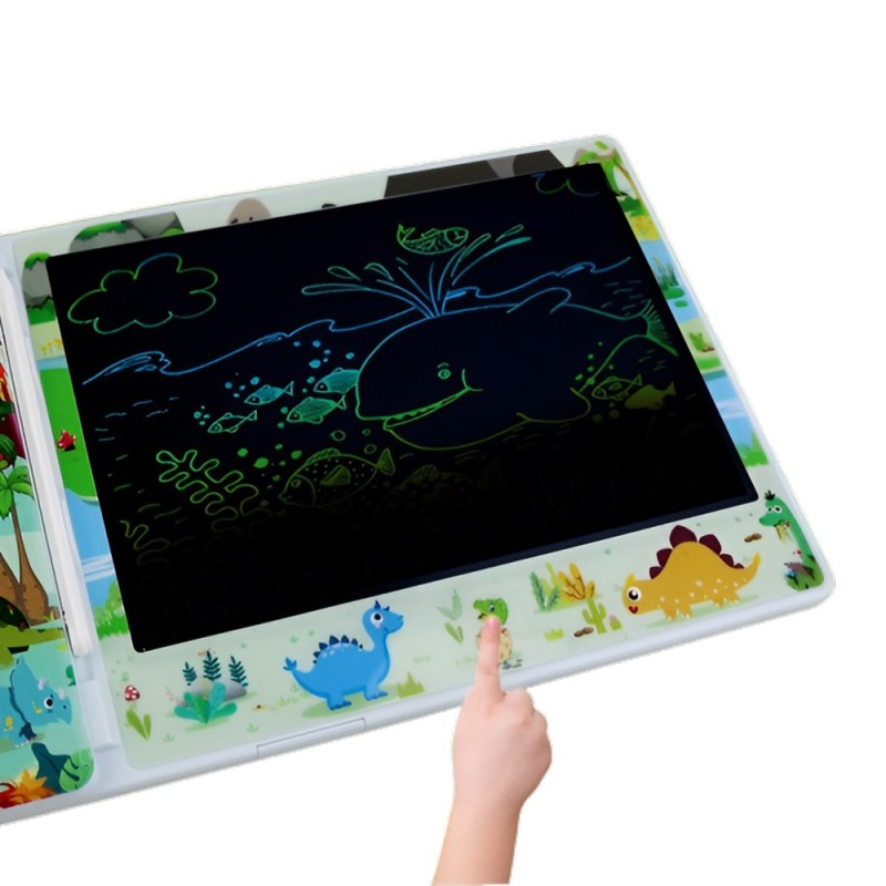 Newlight LCD writing tablet 8.5”with Talking Flash Card, Educational Toy, Green