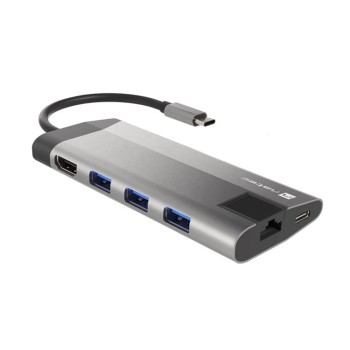 Natec Fowler Plus Hub Usb-c Multiport Adapter 8 In 1, Usb 3.0 3x, Hdmi 4k, Usb-c Pd, Rj45, Sd, Micro