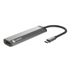 Natec Fowler Slim Usb-C Multiport Adapter 4 In 1  2x Usb 3.0 Hub, Hdmi 4k, Usb-C PD